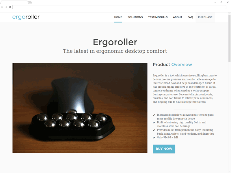 Ergoroller Website Home